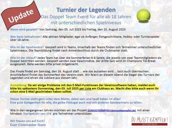 Turnier der Legenden 2025