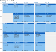 Spielplan Samstag (Teil 1)